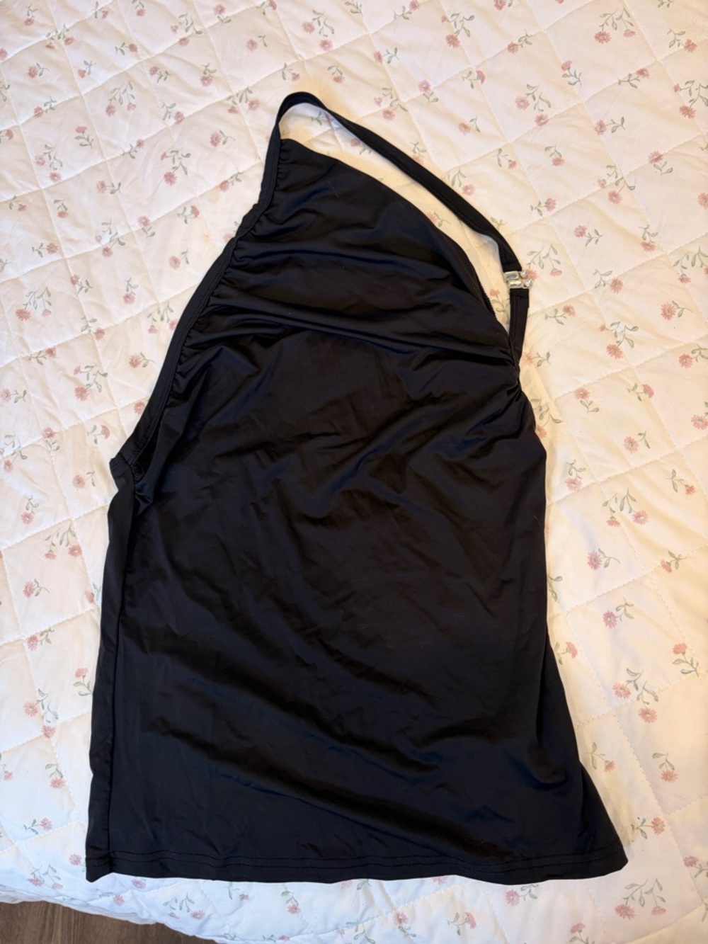 Women's Black One-Shoulder Tank Top